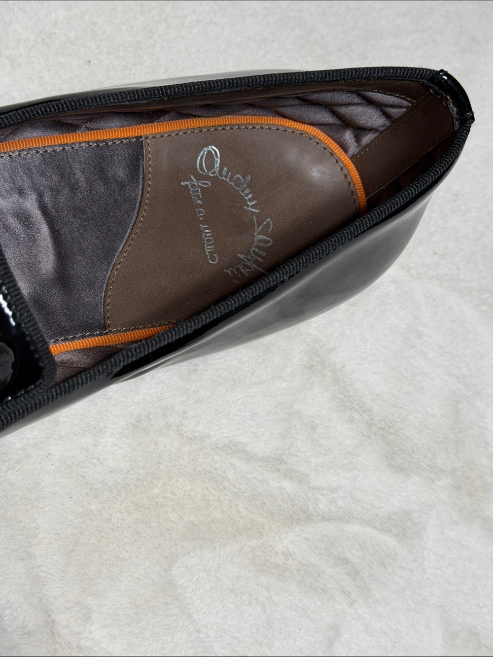 Santoni Mens Black Patent Leather Loafers Shoes Shinny Black Size D 12 - Picture 15 of 15